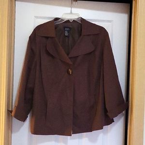 Brown Blazer, 16W, R.Q.T woman Brand,